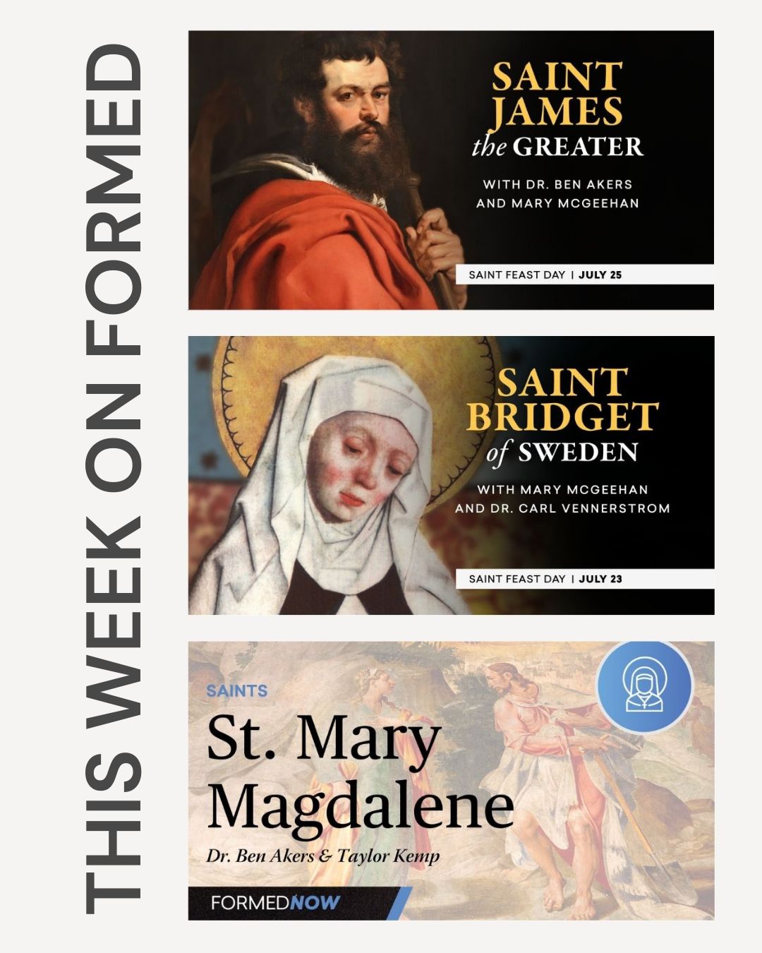 Meet Three Remarkable Saints on FORMED This Week